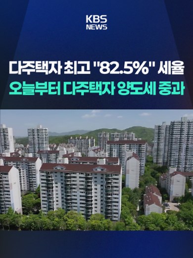 다주택자에 대한 양도소득세 중과 제도가 4년 만에 재개됐습니다. #양도소득세#다주택자#중과#양도세#KBS#KBSNEWS