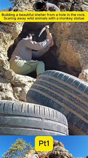 Building a Beautiful Shelter in the Rocks
