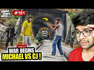 MICHAEL VS CJ: BIGGEST GANG WAR BEGINS | GTA V GAMEPLAY #181