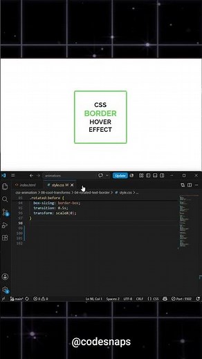 Amazing Rotating Border Box Animation 🔥 HTML & CSS #shorts