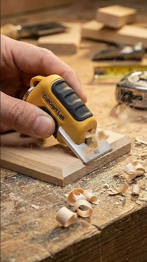 Mini Edge Chamfer Tool 🔥 Tiny Tool, Perfect Beveled #diytools #tools4life chamfertool#wood
