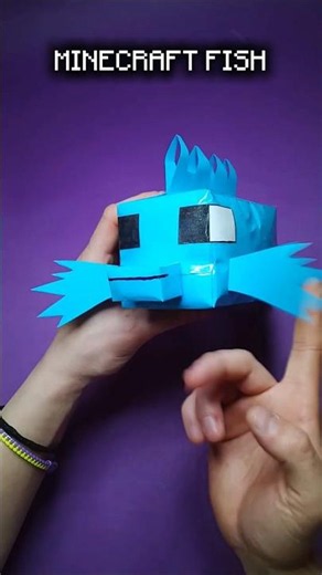 Realistic Minecraft Fish Paper Squishy 🐟 Easy 3D Craft