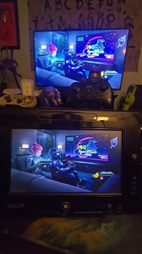 I made a custom boot splash screen for my modded Wii U. 🟣🩷🐉