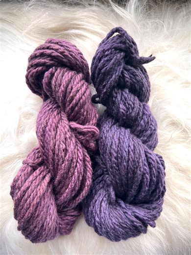 Plant Dyed Yarn - Salvia and Allium Duo - Extra Bulky Weight - Etsy
