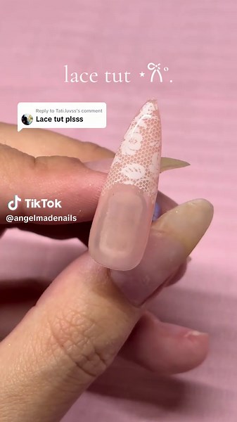 Replying to @Tati.luvss heres my lace tut! should i make more tutorials like this? #nailtutorial #pressonnails #fyp #viral