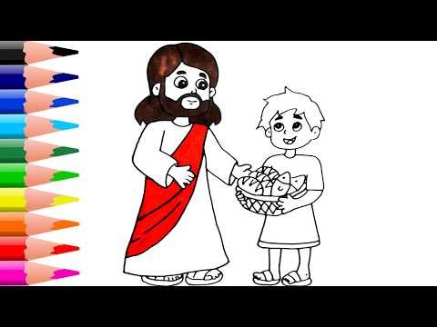 How To Draw The Miracle of the Five Loaves and Two Fish