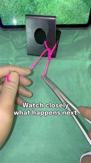 Surgical Knot That Tightens Automatically | Knot Tying Tutorial #surgicalskills