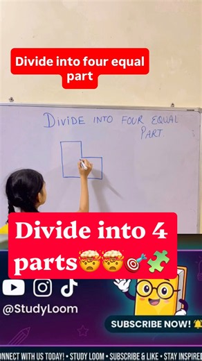 Divide into 4 parts 🤣🎯🧩✨🤯 #ytshorts #explorepage #students #funlearning #braintest #education