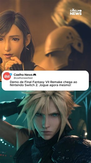 Final Fantasy VII Remake Intergrade tem demo disponível na eShop #ff7remake #nintendoswitch