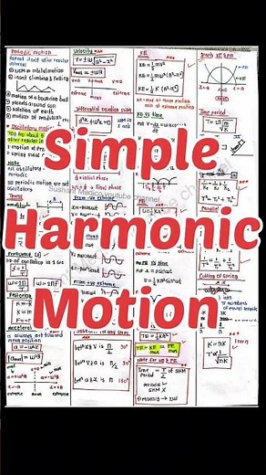 Simple Harmonic Motion |NEET/JEE | class 11 physics | Oscillation |Short notes