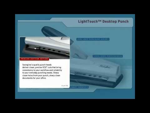 Swingline EasyView Light Touch Desktop Hole Punch Demo Video - 74065