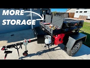 Budget Overland Trailer Build Pt6 - MORE Storage + Full Size Shovel and Axe Mounts