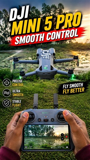 DJI Mini 5 Pro Drone Smooth Control Performance Test || DJI Mini 5 Pro #djidrone #dji #djimini5pro