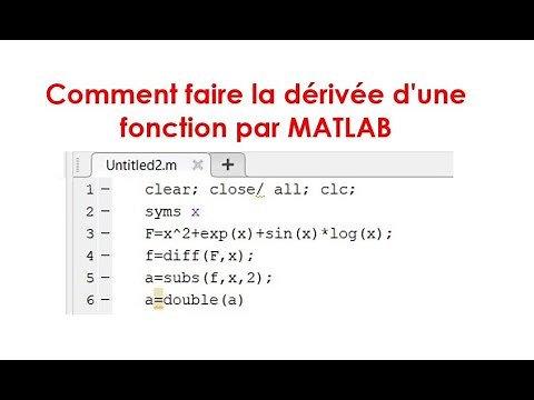 Comment faire la dérivée d'une fonction par MATLAB