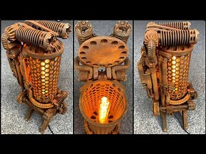 3D Printed Steampunk Style Lamp - Coke Oven - DIY