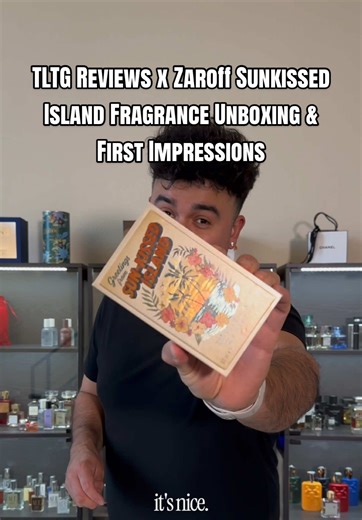 We unbox and review the TLTG Reviews and Zaroff collaboration fragrance, Sunkissed Island. I share my first impressions of the beautiful tropical-themed packaging and take a skin test of the scent. This fragrance features prominent lime and coconut notes with a suntan lotion vibe that leans more masculine compared to similar fragrances like City Rhythm Miami. I'm impressed with this tropical scent and plan to wear it on an upcoming trip to the Philippines. #fragrance #perfumetiktok #parfumtiktok