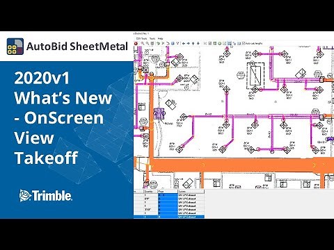AutoBid SheetMetal 2020v1 What’s New - OnScreen View Takeoff
