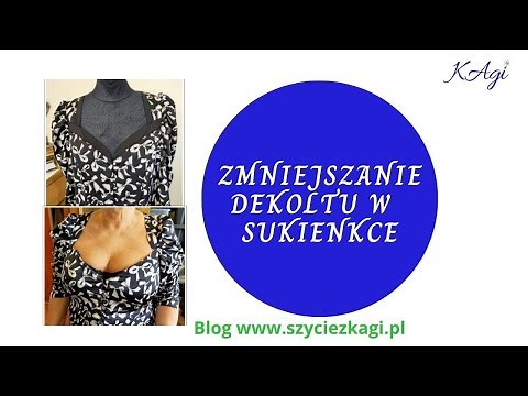 Reducing the neckline of a dress