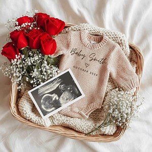 Minimal Valentines Baby Announcement Digital Editable Valentine's Baby Reveal Canva Template Pregnancy Baby Valentine's Day Reveal - Etsy