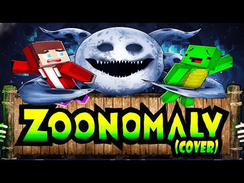 JJ and Mikey Survive MOON WAKES UP - Maizen Minecraft | Zoonomaly Theme Song (COVER)