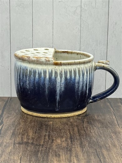 Pottery Berry Strainer, Small Pasta and Vegetable Colander, Drippy Glaze - Etsy