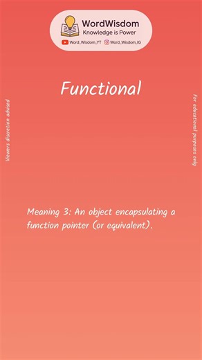What does "Functional" mean? | English vocabulary shorts | #functional #wordwisdom
