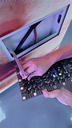 POV: You're upgrading the front desk with LED magic. #eagerled #leddisplay #ledscreen #ledpanel