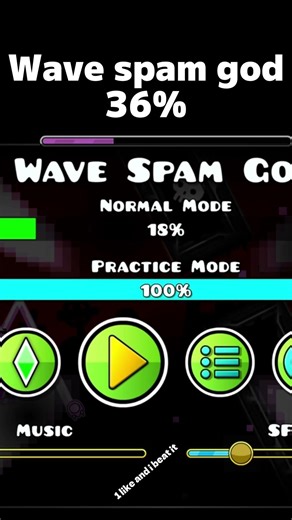 Wave Spam God 36%💀 #geomertydash #gd #fy #fypage #subscribe #viral #funny