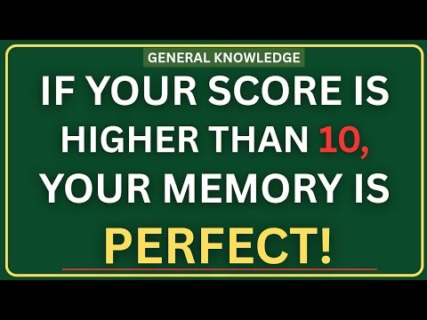 If Your Score Is Above 10, Your Memory Is Perfect! 🧠🔥 | Memory Test Challenge