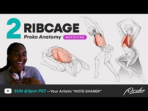 How to Draw the RIBCAGE—EASY | Proko Anatomy: LOFI Drawing Tutorial 🎶