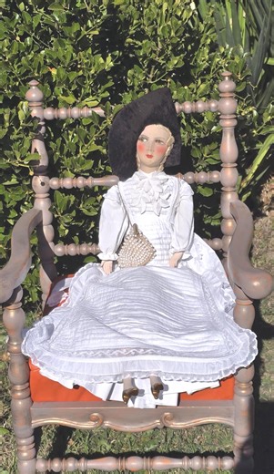 Antique Rare French Boudoir Doll 32” Poupée De Salon Ancienne Hand Painted Face - Etsy