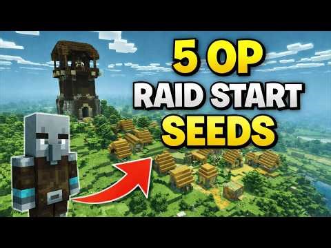 🔥 5 BEST Pillager Village Seeds in Minecraft Bedrock! OP Raid Start 😱