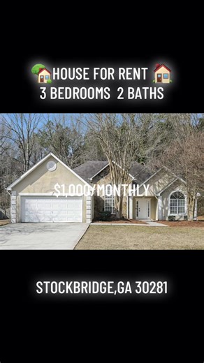 Cozy 3-Bedroom Home for Rent in Stockbridge, GA