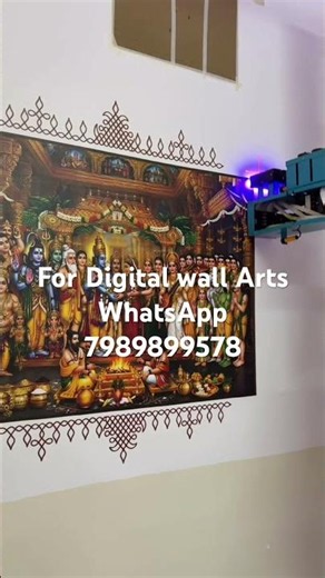 ✨ Another Divine Wall Art Installation Completed ✨#viralvideo #wallprinting #wallmural