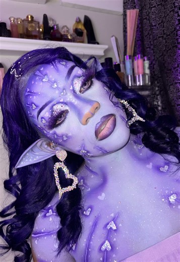 Purple Valentine Avatar Makeup Tutorial