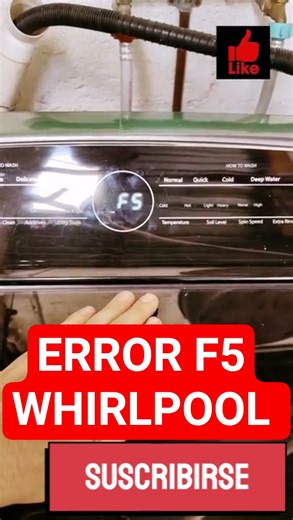 Error F5 Whirlpool Cabrio Washing Machine REPAIR #repairs #tips #washing machine #washing machines