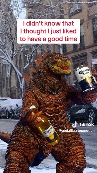Godzilla's Hilarious Stop-Motion Beer Adventures