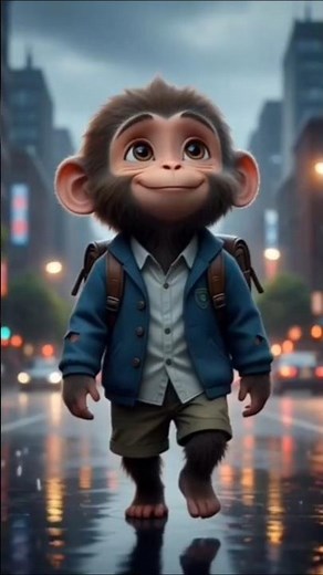 poor monkry rio brother school emotional#ai#vira7ai