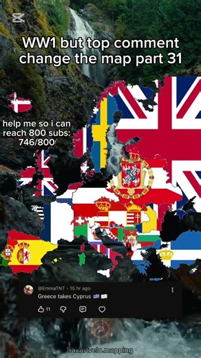 WW1 but top comment changes the map part 31 #history #geography #europe #map #mapping #ww1 #mapper