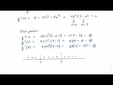 more examples of first derivative test