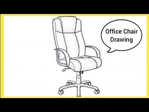 How to draw Office Chair easy step by step | Simple Office Chair outline drawing