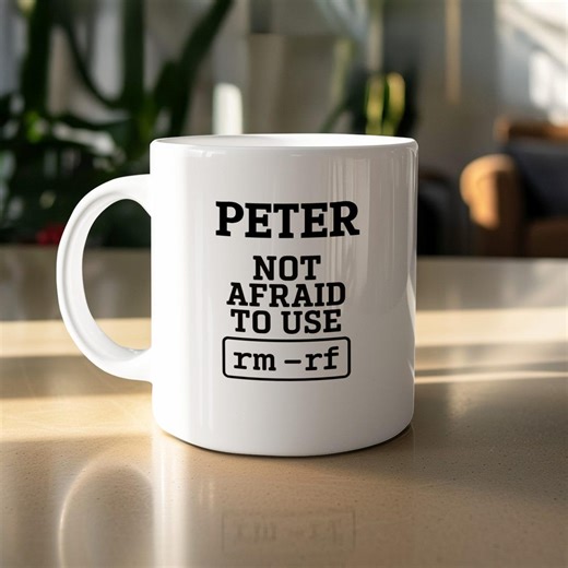 Custom Linux Mug, RM RF Command, Funny Techie Gift - Etsy UK