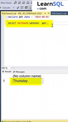 SQL Trick | Find DayName from Date #sqltips