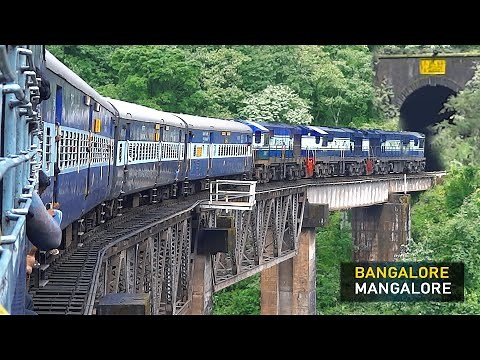 Dangerous & Thrilling Train Journey | Bangalore - Mangalore | Indian Railways