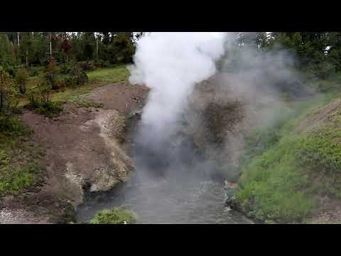 Dragon's Mouth Spring in Yellowstone National Park