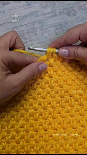 GuTCrafts on Instagram: "1 Row Repeat Bean Stitch Crochet Pattern | Crochet Stitches | Crochet Blanket | Crochet Scarf"