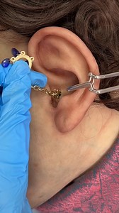 Gold chain removed from ear This original video was produced by Rick Lax and Alex Z. | Laughs and Hacks