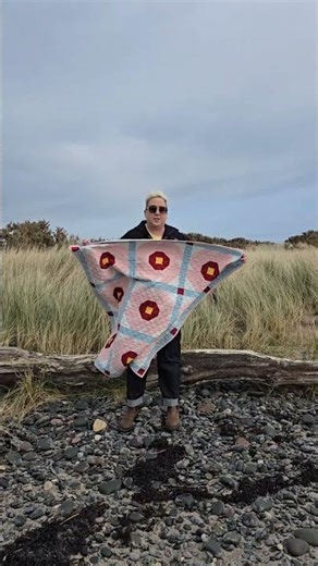 Filming a new Quilt Pattern on a Scottish Windy Beach!