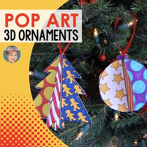 Pop Art 3D Christmas Tree Ornaments | A Fun Christmas Decorations Craft Activity