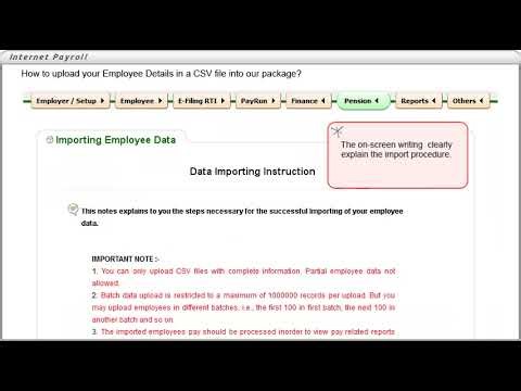 How to upload your Employee Details in a CSV file into our package?